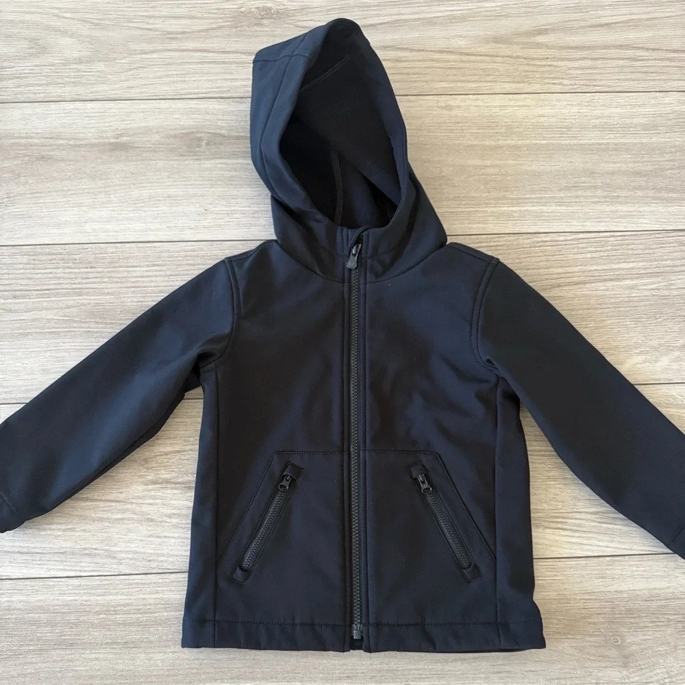 GAP Baby Black Full zip Jacket with hood Size 4